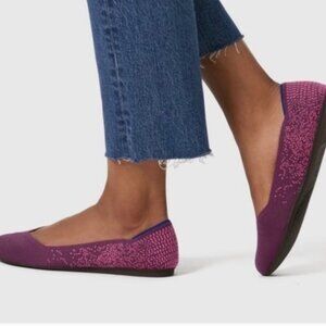 Rothy’s Burgundy Fig Python The Flat - Size 8.5